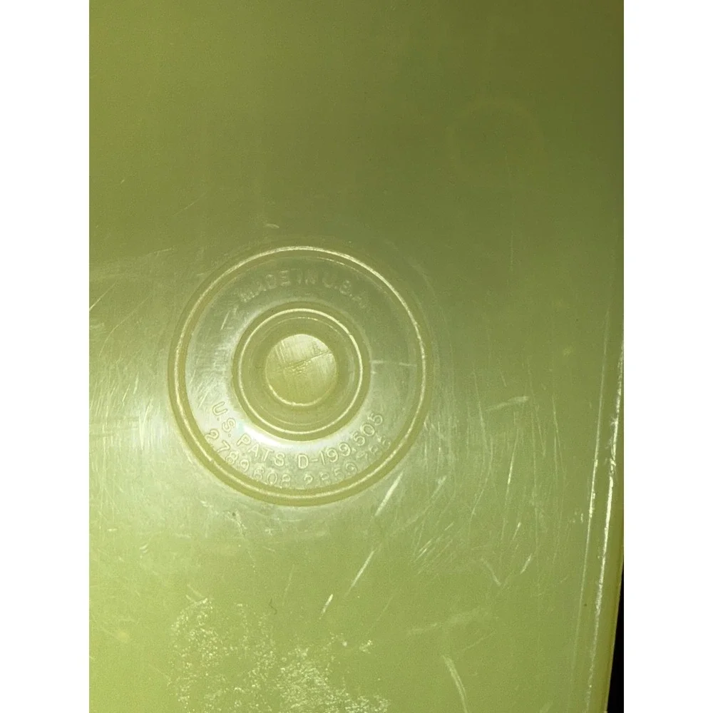 Vintage Tupperware Modular Mate Oval Yellow Container with Pour Spout‎ Lid
